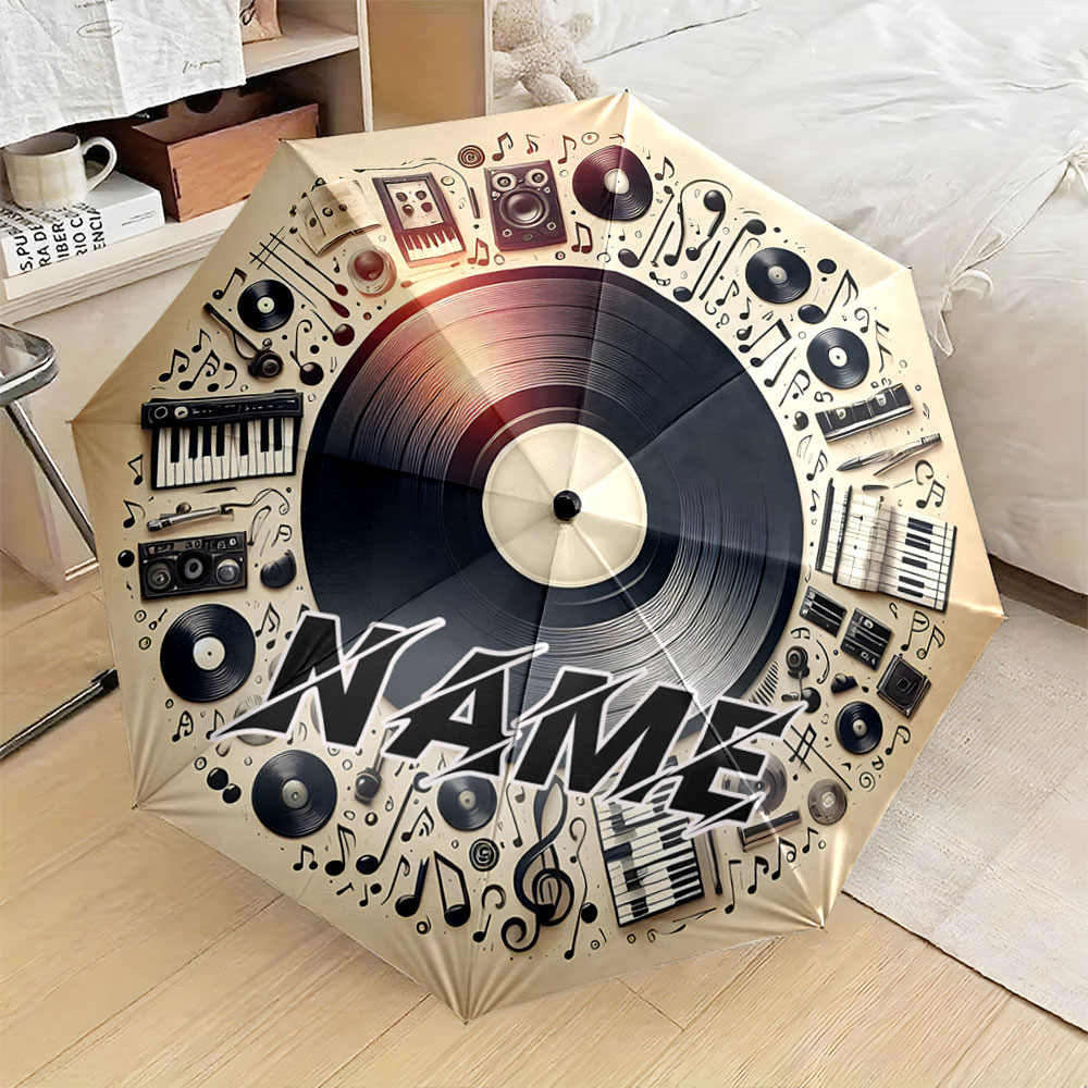 Musical Instrument With Name - Parasol z personalizowanym nadrukiem imienia, „wzór