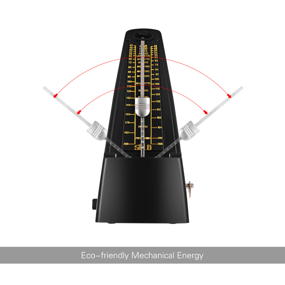 Musical Instrument Veena - Standardowy uniwersalny mechaniczny metronom Materiał ABS