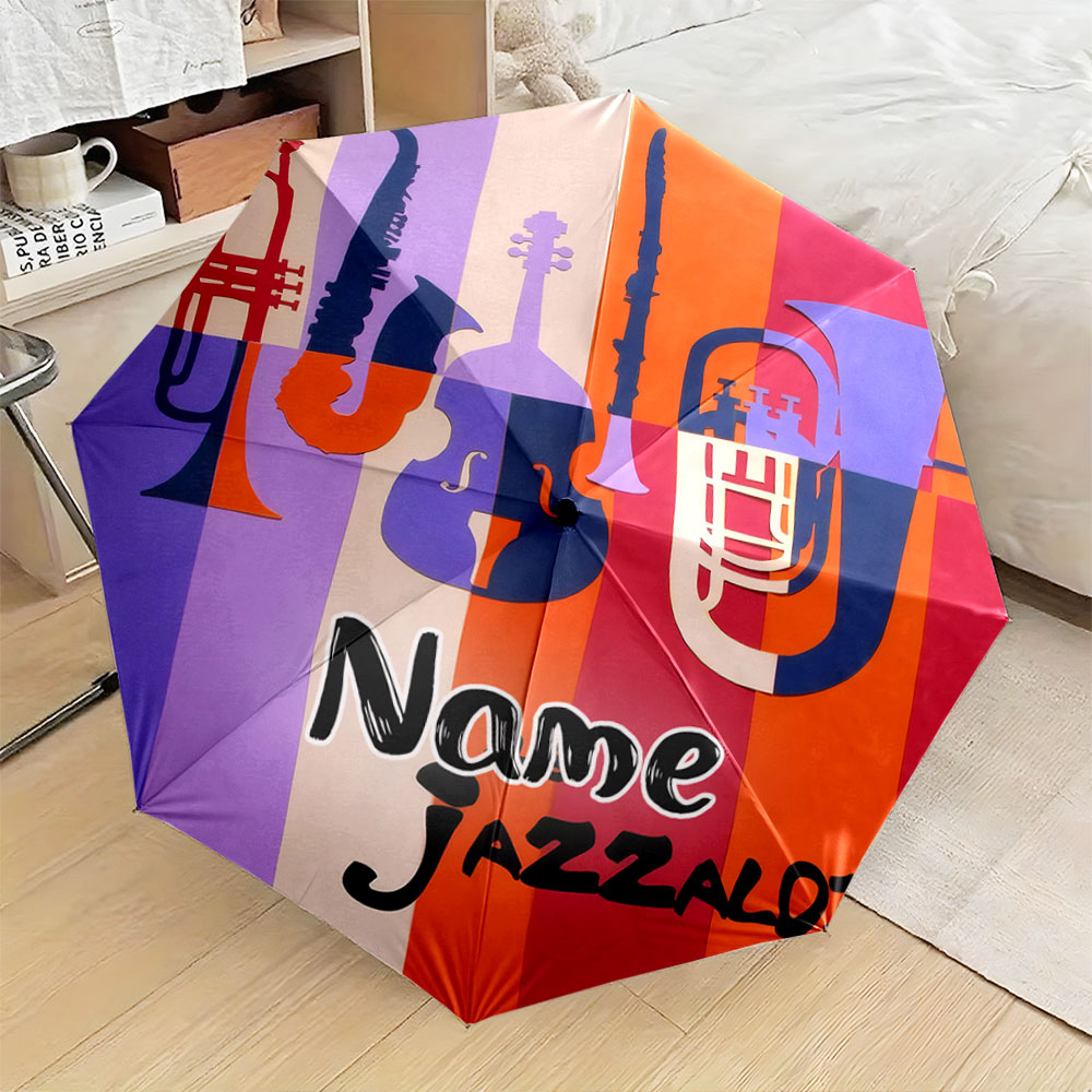 Musical Instrument With Name - Parasol z personalizowanym imieniem, „Kolorowy parasol