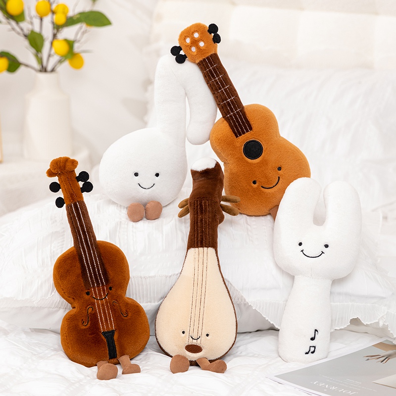 Musical Instrument Veena - Urocza pluszowa zabawka muzyczna, miękka skrzypce