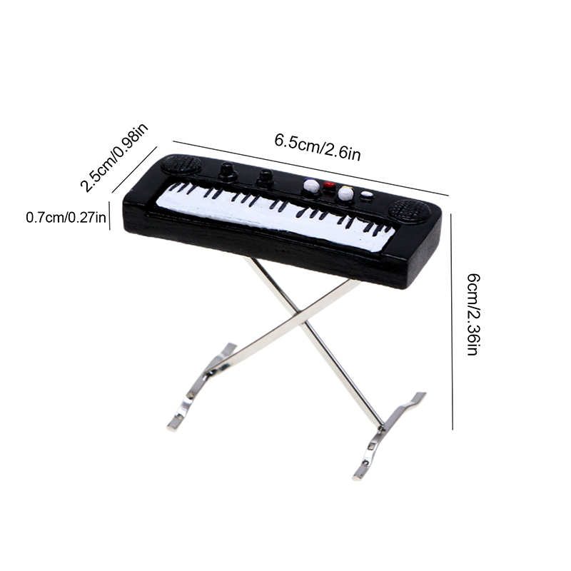 Musical Instrument Of Keyboard - 1:12 Miniaturowe pianino elektroniczne do domku