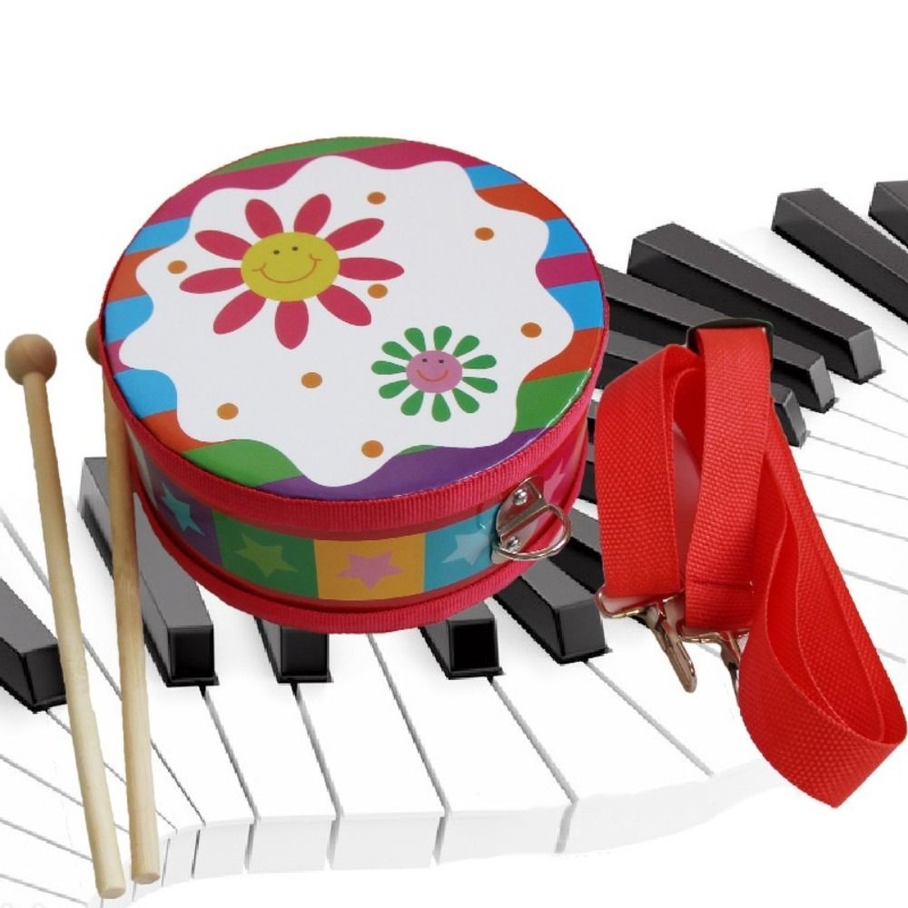 Drewniany bębenek dla dzieci,  – Musical Instrument With Hand recenzja i cena