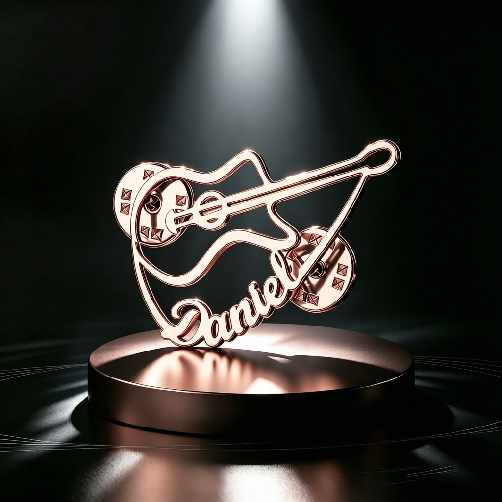 Spersonalizowana broszka skrzy – Musical Instrument With Name recenzja i cena