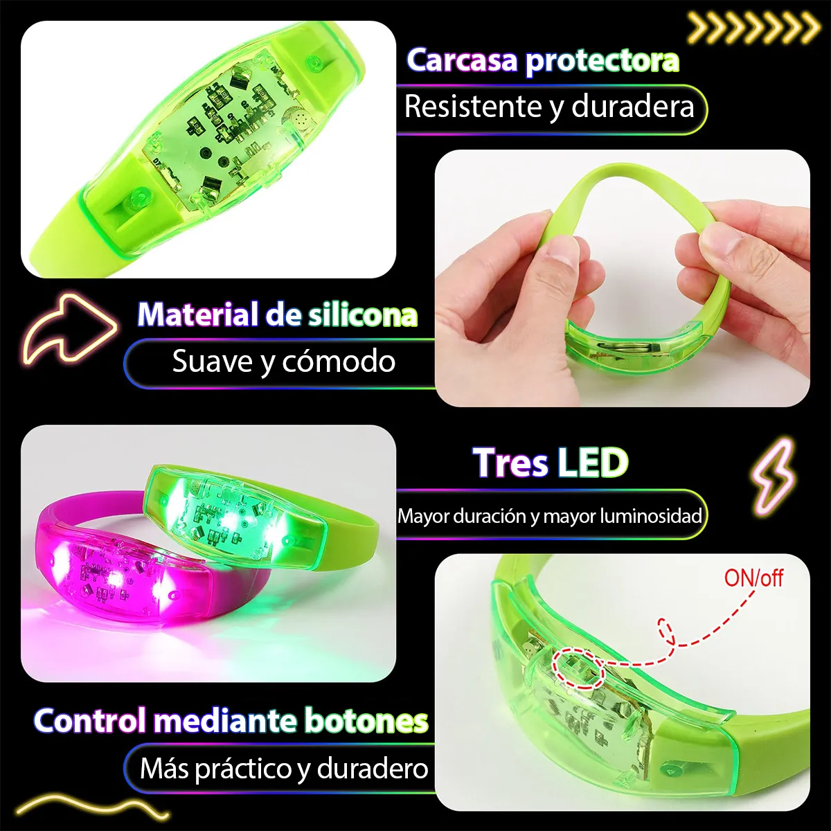 6 sztuk bransoletek LED aktywo – Musical Instrument Jewelry recenzja i cena
